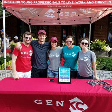 genKC table at outdoor event