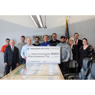 Veterans Community Project with Home Builders Association Check