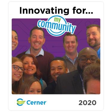Group Photo in the Cerner Selfie Booth