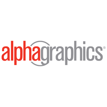 AlphaGraphics logo in red and gray