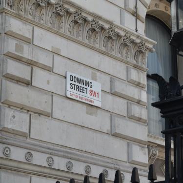 Photo of Downing Street address in Westminster